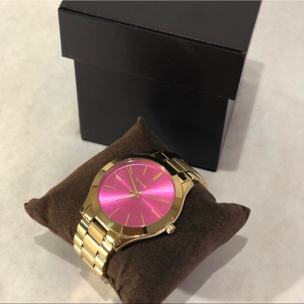 Pink face Michael Kors Watch w/extra links!